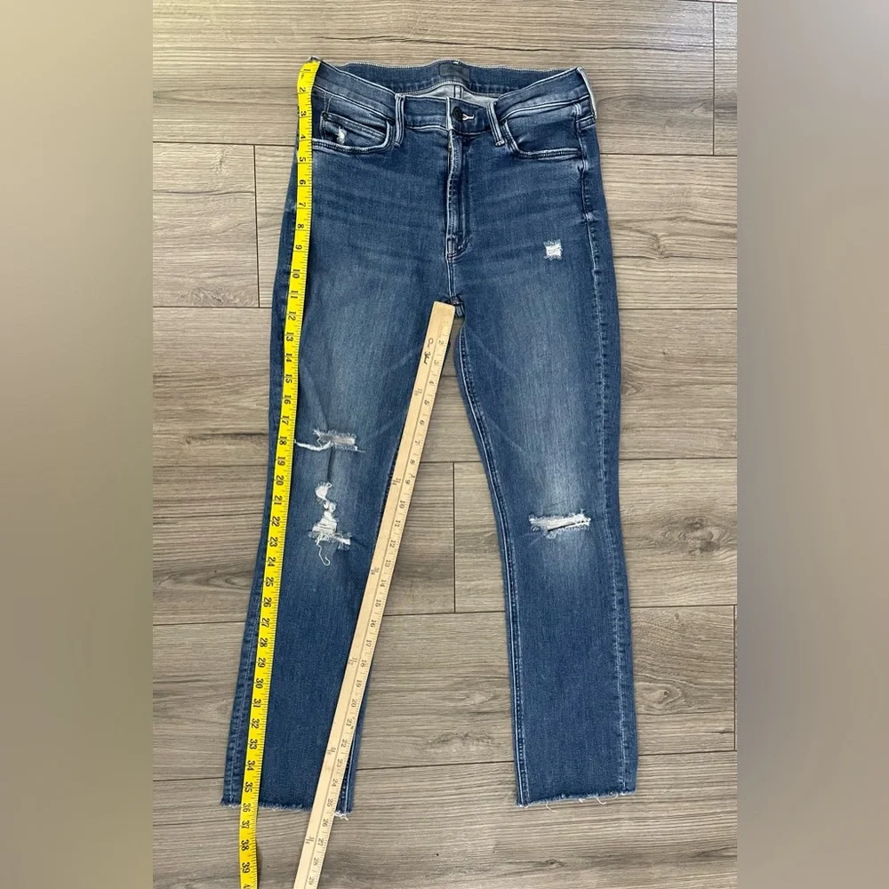 MOTHER The Mid‎ Rise Dazzler Ankle Fray Weekend Warrior Jeans Size 28 - Picture 4 of 13